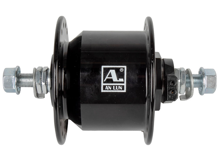 Ein Lun Anlun Vornaf Naaf Dynamo 36G Shimano Comp Food Achse Schwarz