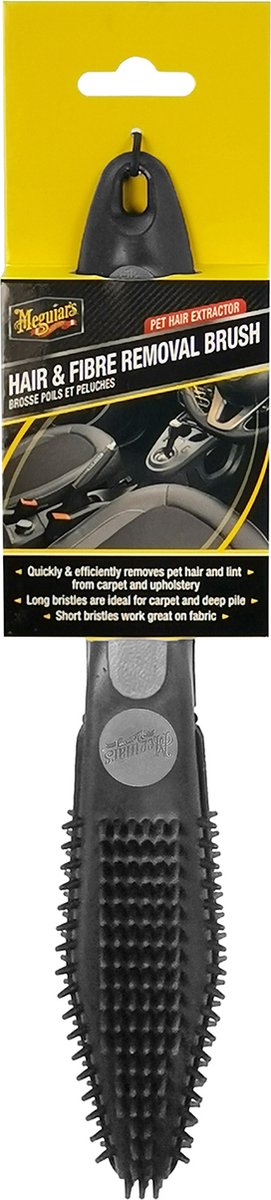 Meguiars Reinigungsbürste – 32 x 7 cm – Mikrofaser – Tierhaarbürste Auto – Innendetailbürste