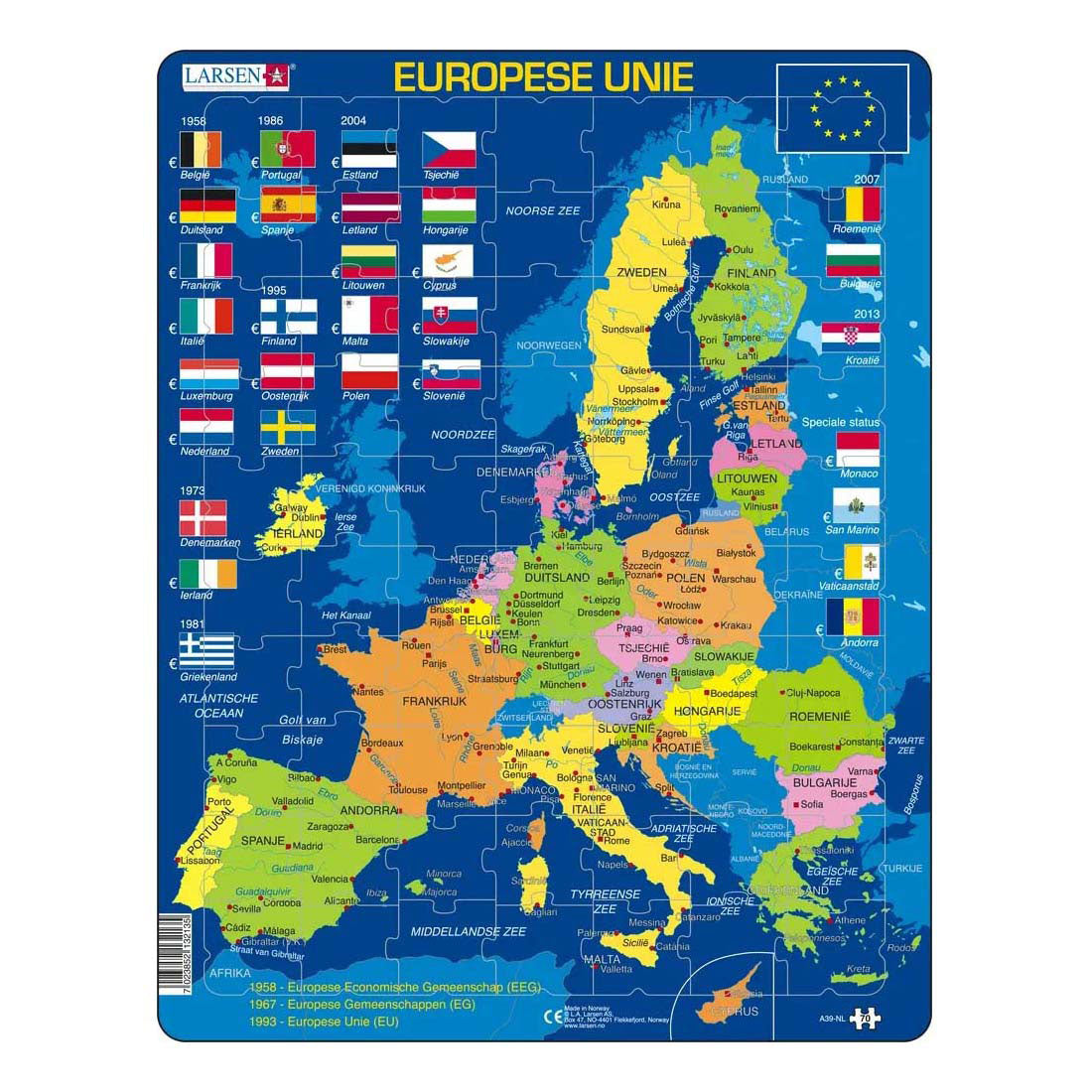 Selecta Larsen JEG Puzzle Die Europäische Union, 70..