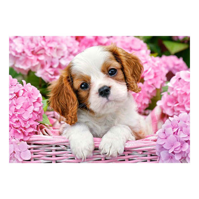 Selecta Castorland Jigsaw Puzzle Welpe in rosa Blumen, 500st.