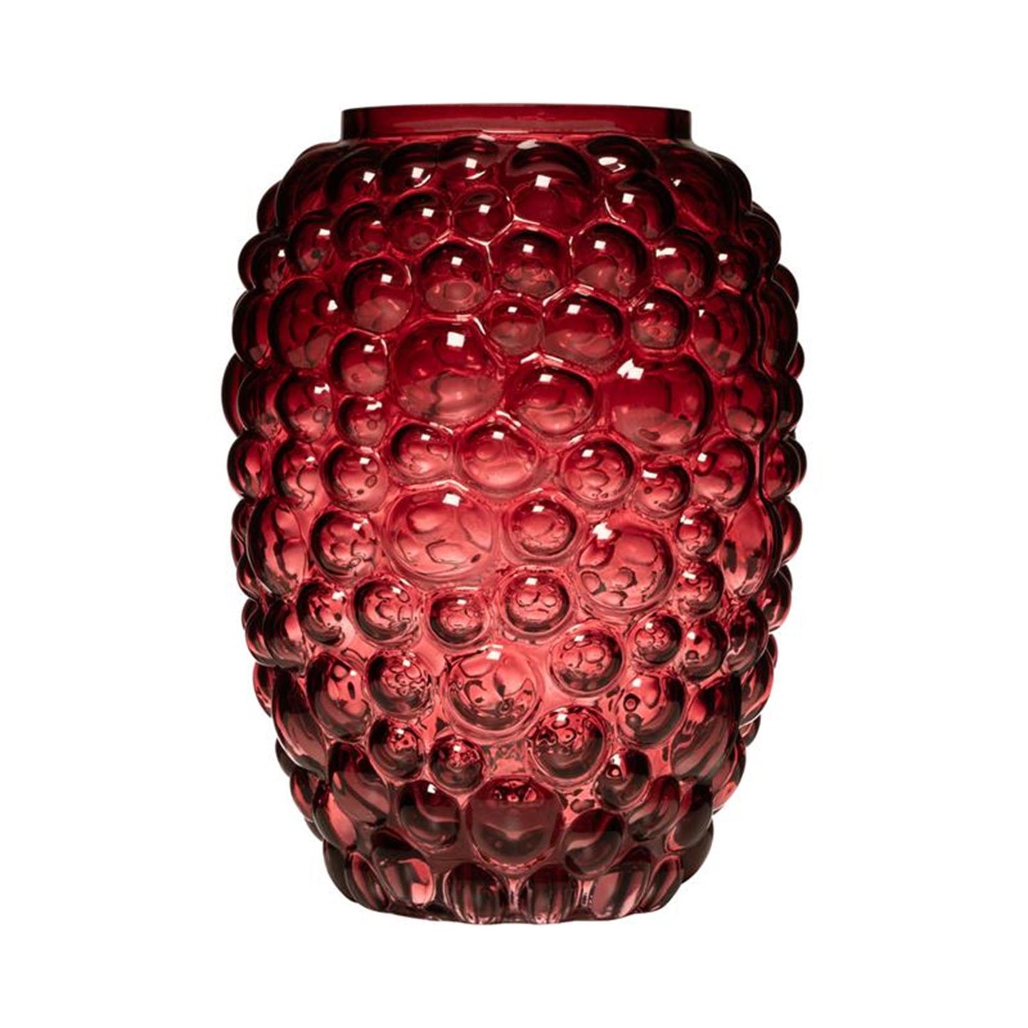 Beilglas-Bibble-Bauchvase rot ø15xh20cm