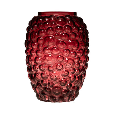 Beilglas-Bibble-Bauchvase rot ø15xh20cm
