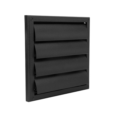 Renson 1069266 – Aufputz-Dunstabzugshaubengitter PVC 733 (187 x 187) str 9005 (schwarz) | 2 Stk
