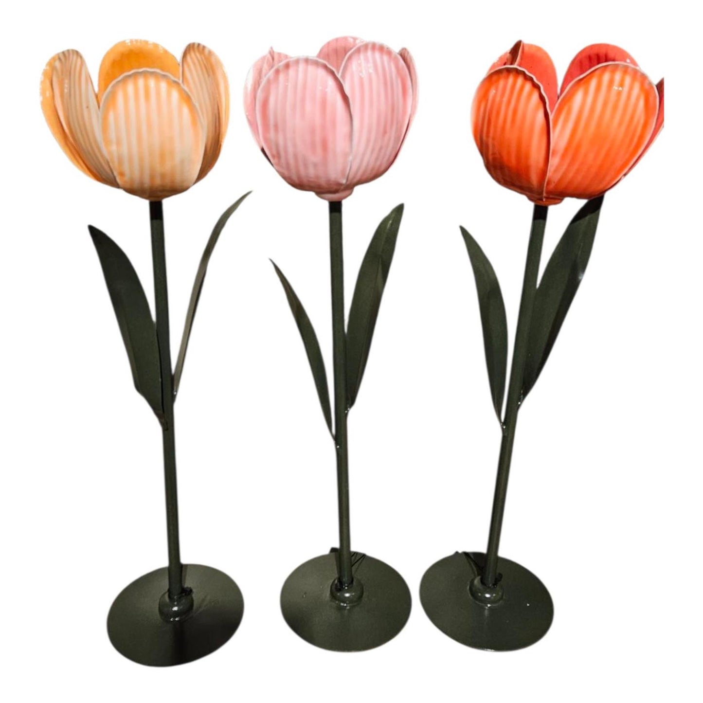 Mansion Atmosphäre Teelichthalter Tulpe Pastell H40cm