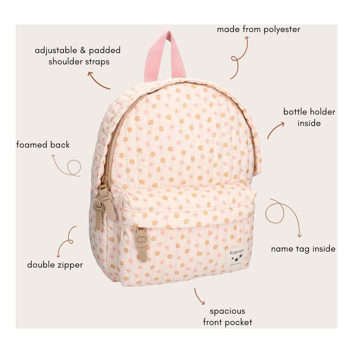 Kidzoom Rucksack Paris magische Wiesen rosa