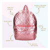 Milchy kuss rucksack üppiges Leben rosa metallic