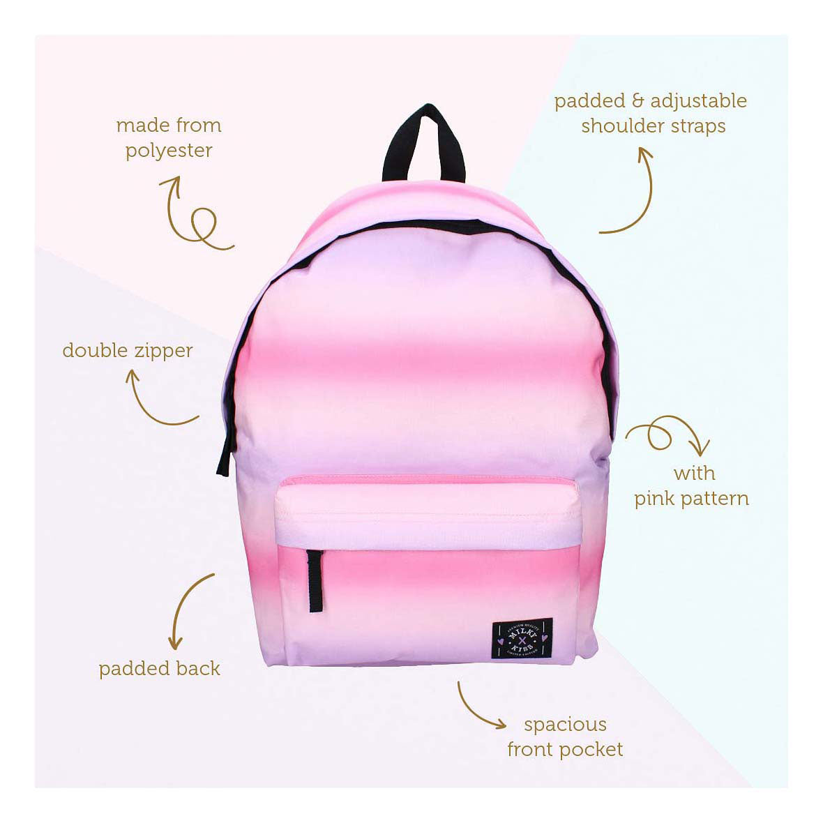 Milchy kuss rucksack ermächtigt rosa
