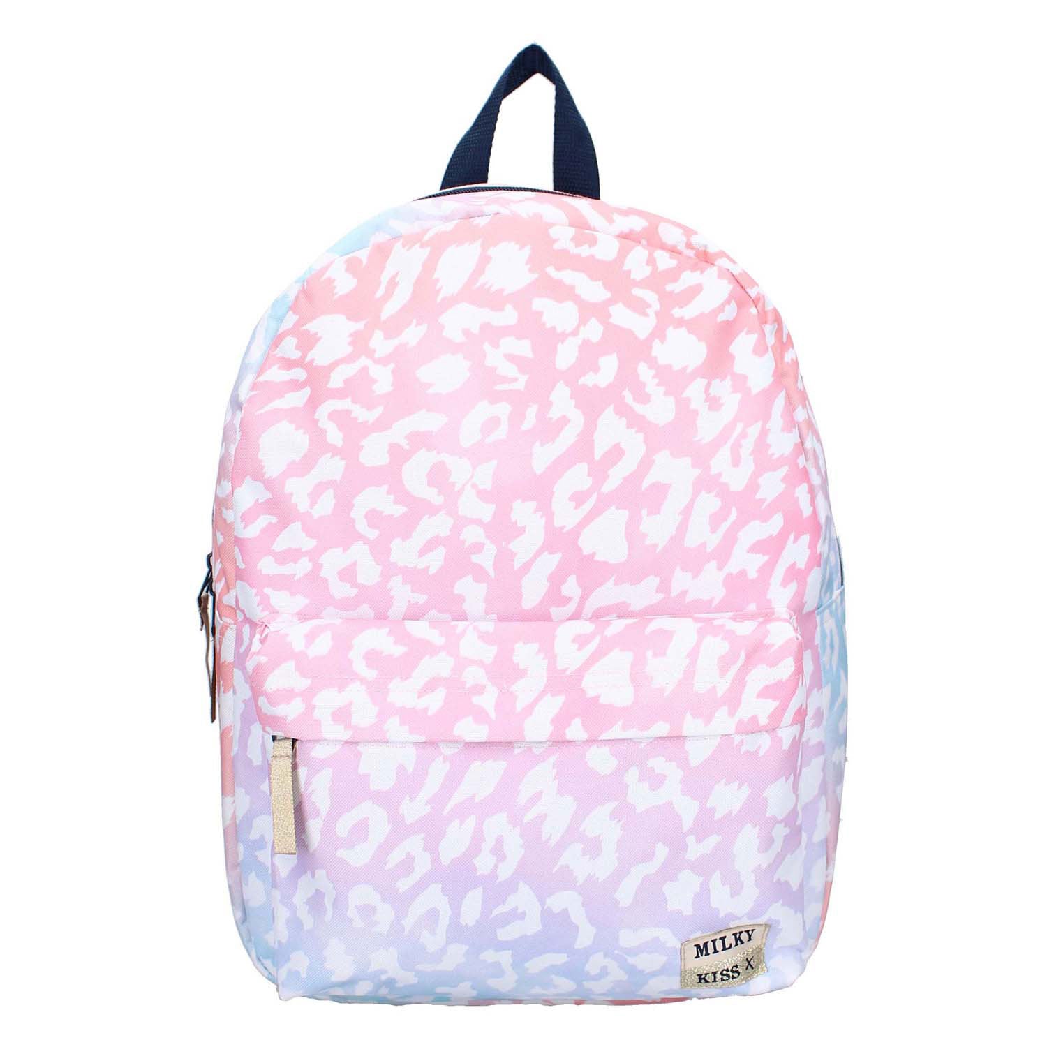 Milky Kiss Rucksack mit auffälligem Leopardenmuster