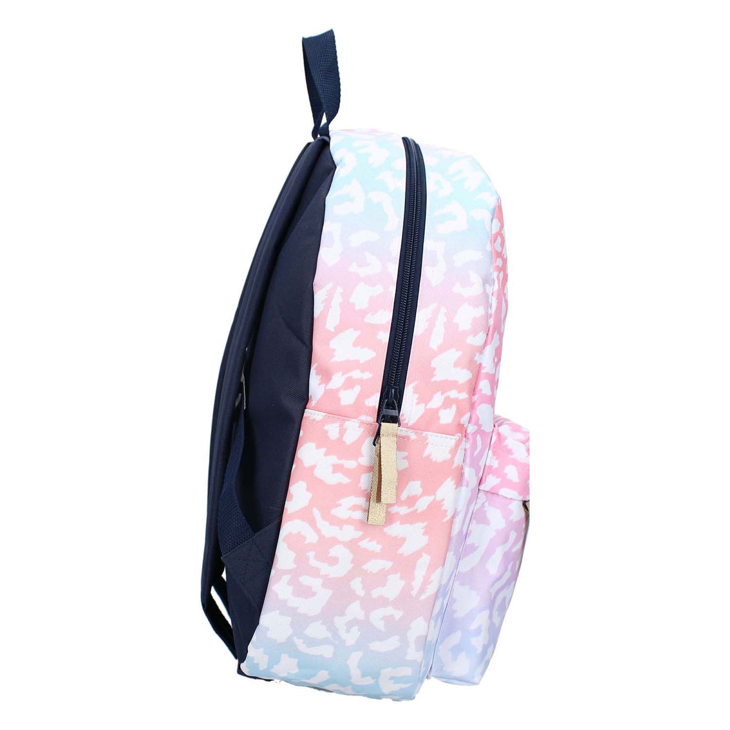Milky Kiss Rucksack mit auffälligem Leopardenmuster