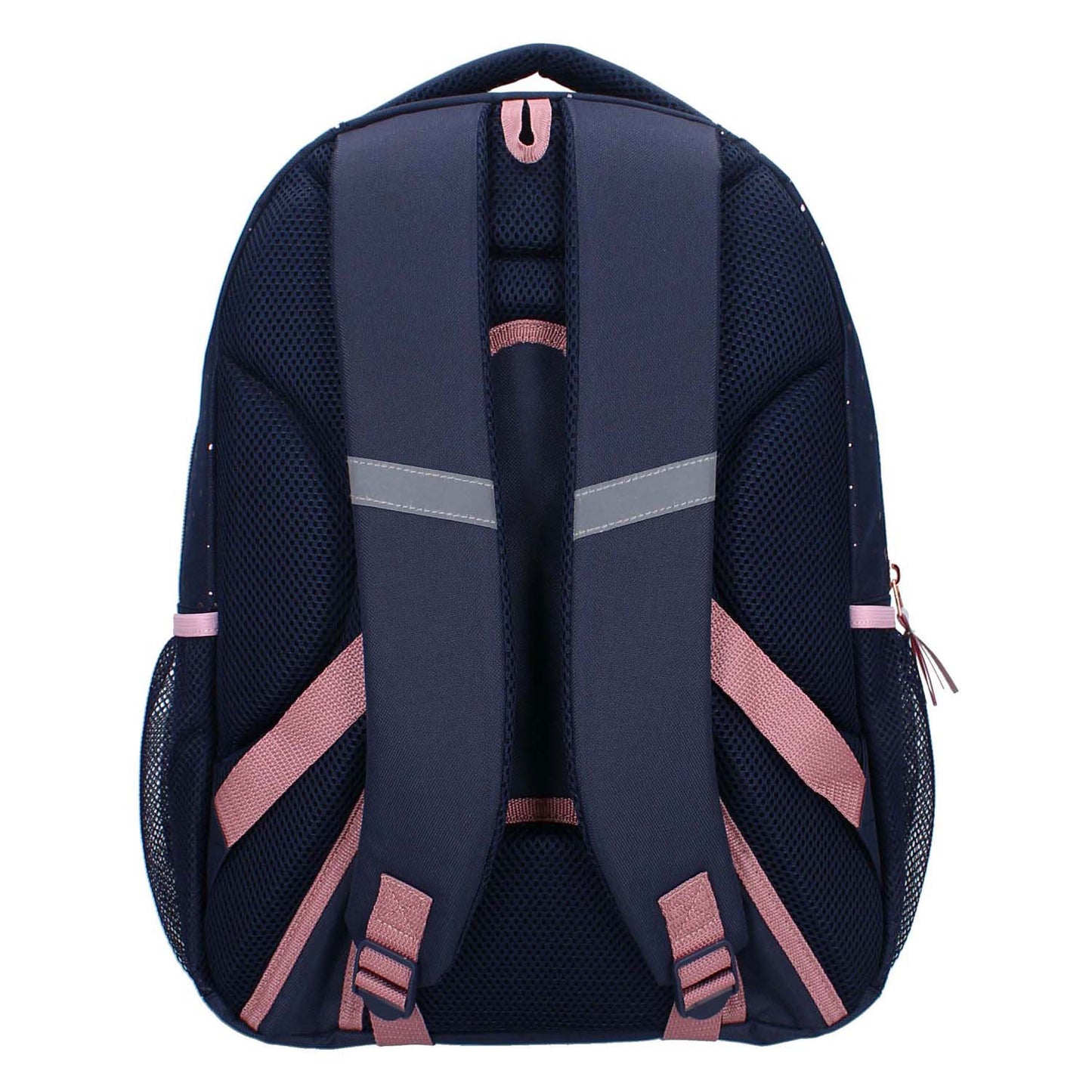 Milky Kiss Rucksack Divine Days dunkelblau mit rosa Punkten, 3 Fächer
