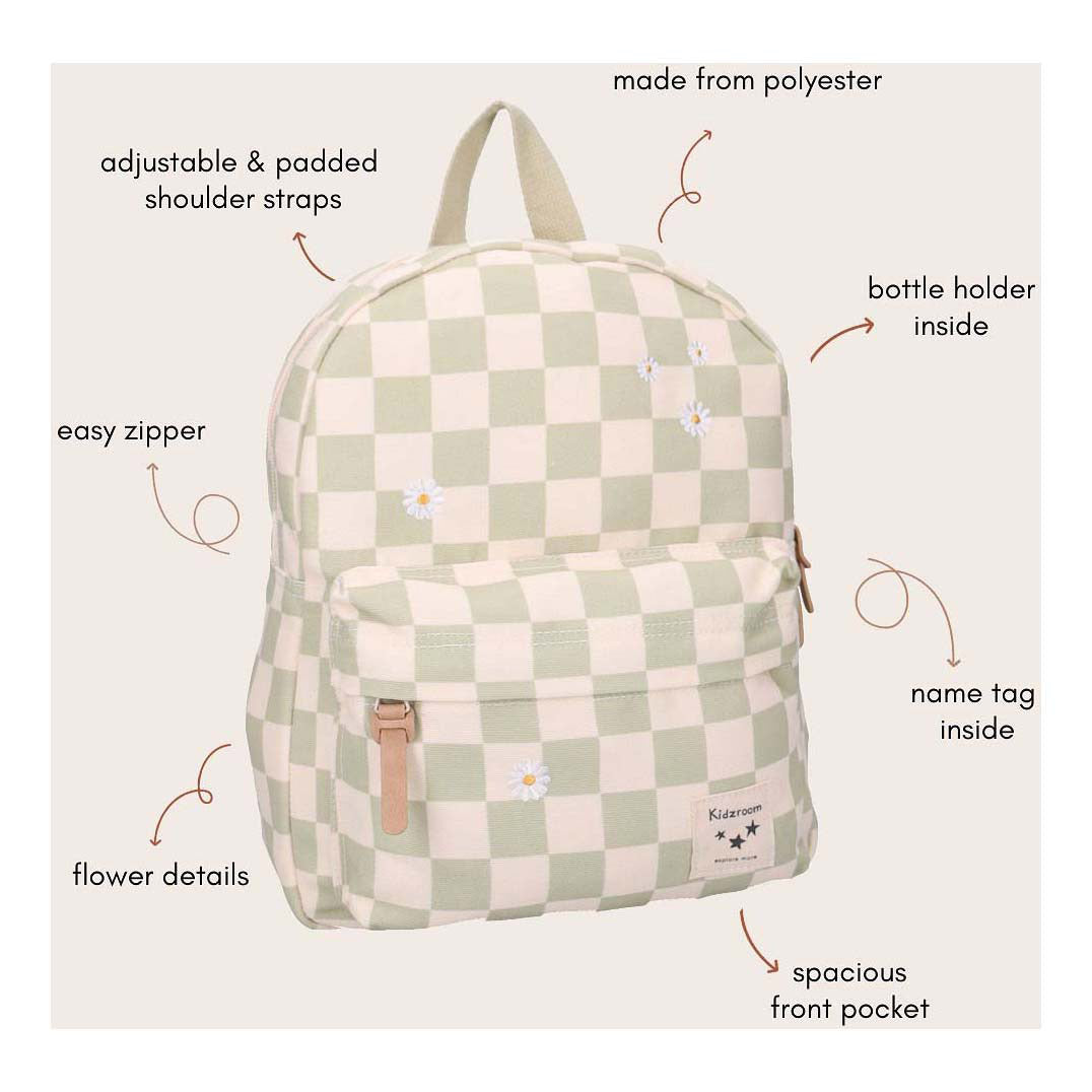 Kidzroom Rucksack Nostalgie – Rautenmuster