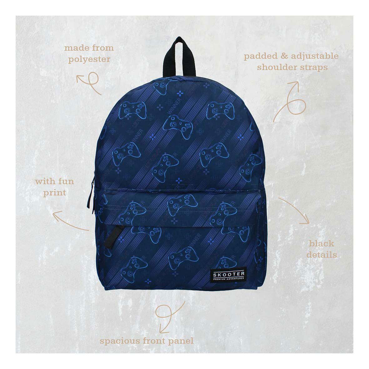 Vadobag-Rucksack-Scooter-Gamer vereinen sich