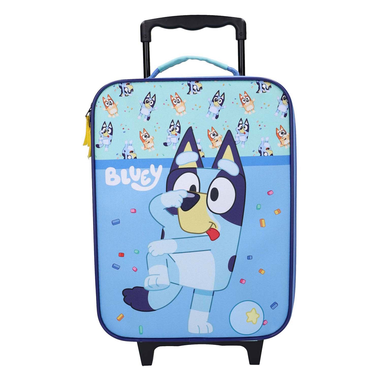 Vadobag Trolley-Koffer blau zum Rollen gemacht