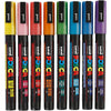 UNI-POSCA POSCA-Marker, AFM PC-3ML, Liniendicke 0,9-1,3 mm, Glitzerfarben, 8 Stück 1 Box