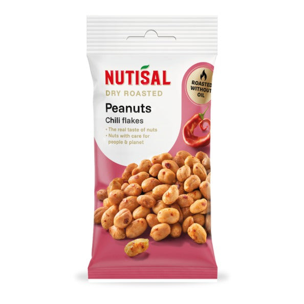 Nutisal trocken geröstete Erdnuss-Chiliflocken (14x 60 gr)