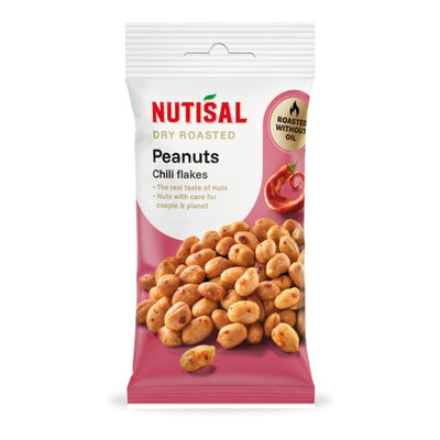 Nutisal trocken geröstete Erdnuss-Chiliflocken (14x 60 gr)