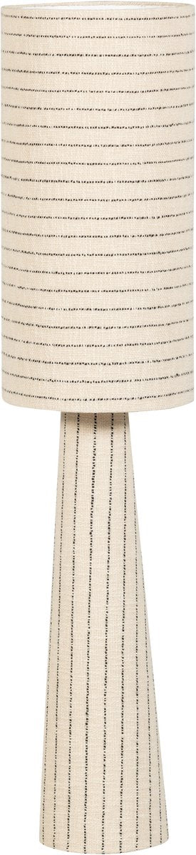 Woood Loft-Stehleuchte – Metall-Bouclé – Natur mit Streifen 130 x ø30 cm
