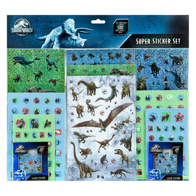 Jurassic World Stickerset, 500st.