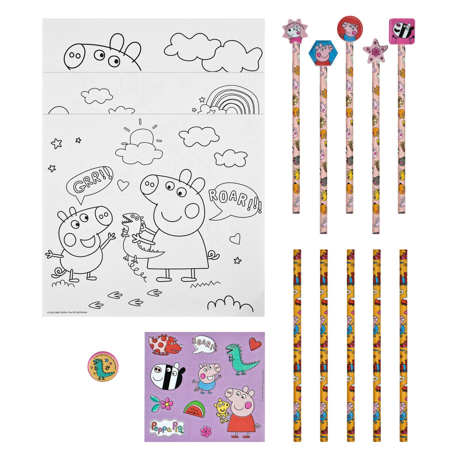 Undercover -Farbset mit Gummen Peppa Pig, 29dlg.