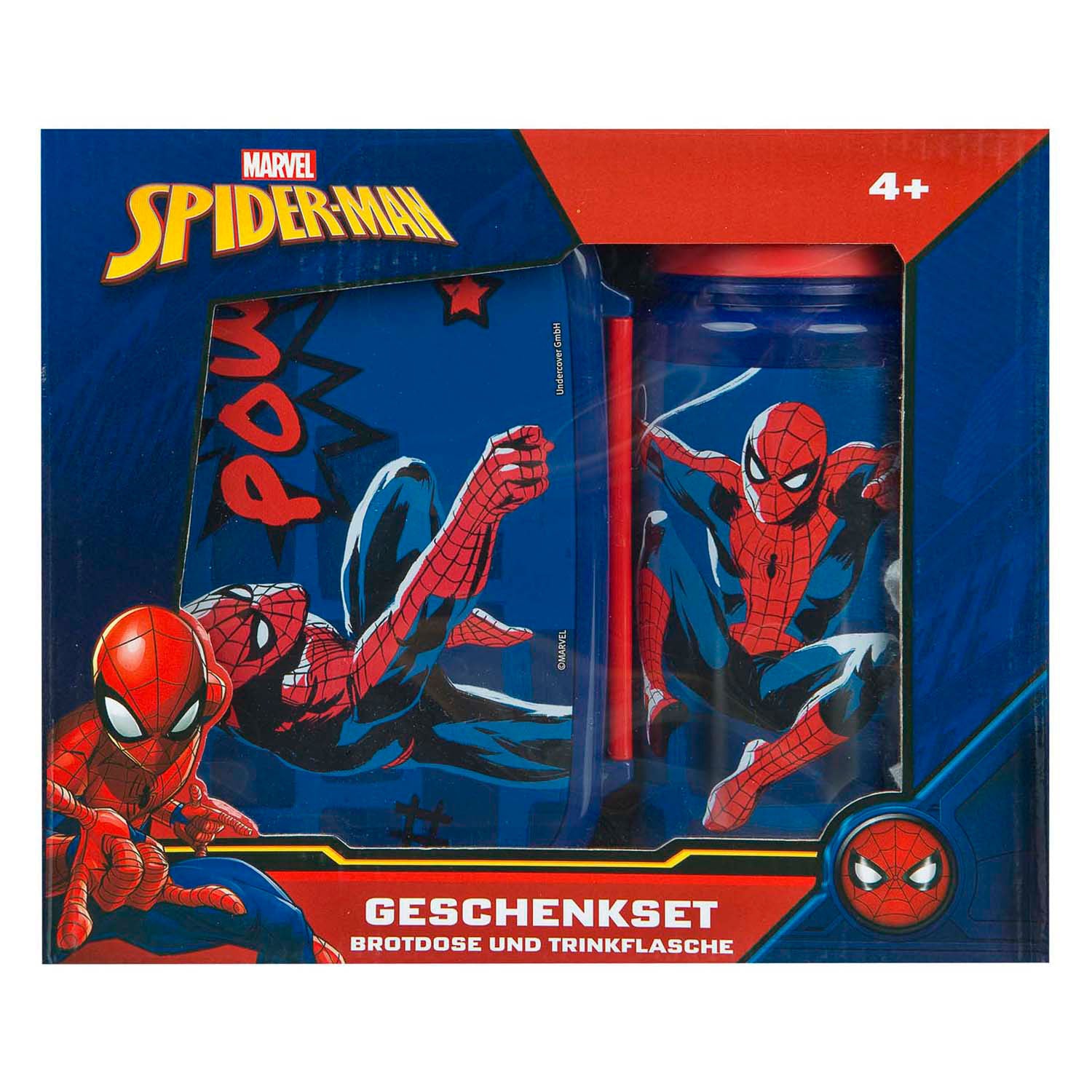 Unterdecke Brotbehälter und Trinkflasche Spiderman