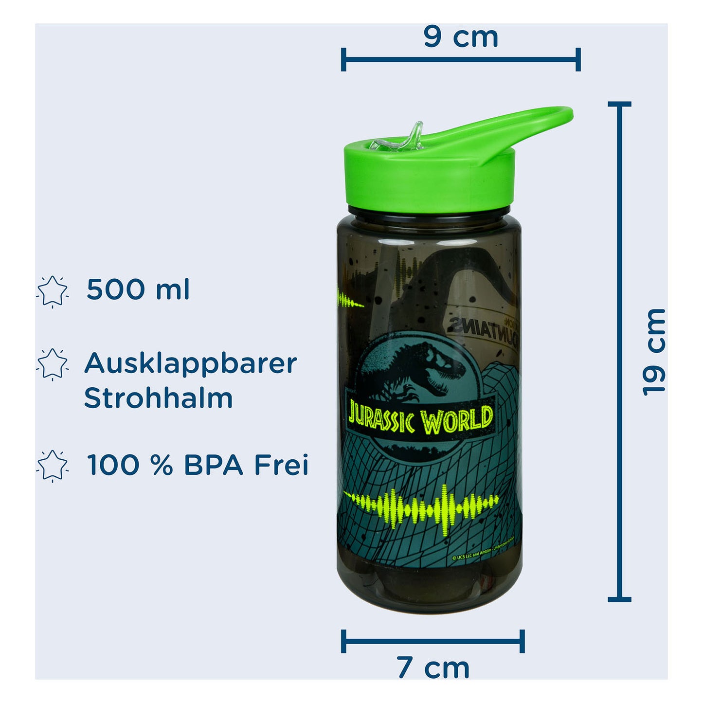 Undercover Aero Trinkflasche Jurassic World, 500 ml