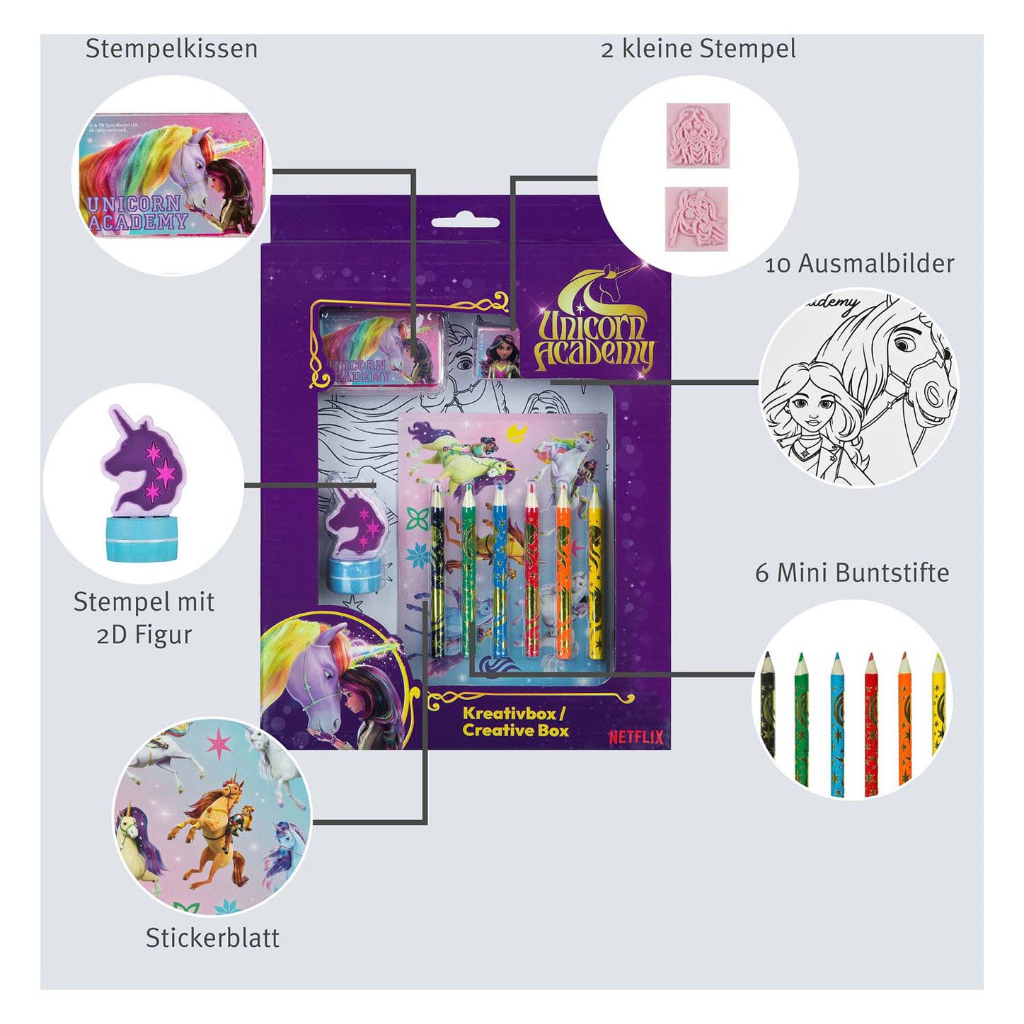 Unterdecke Unicorn Academy Knutselbox, 21DLG