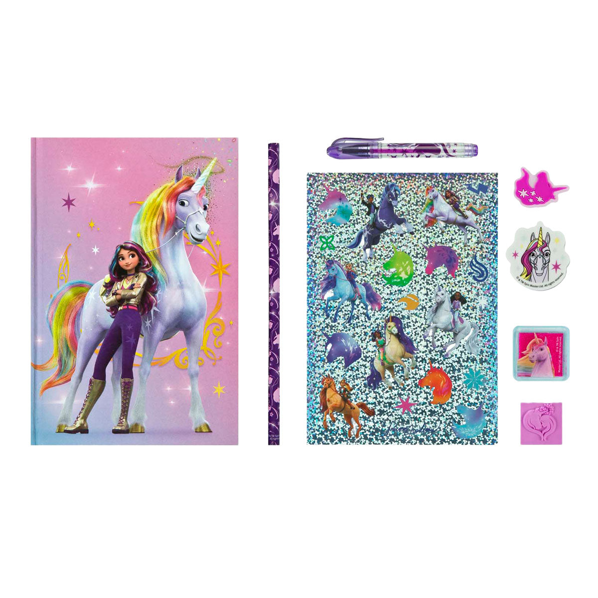 Unicover Unicorn Academy Creative Set mit Notebook, 8DLG