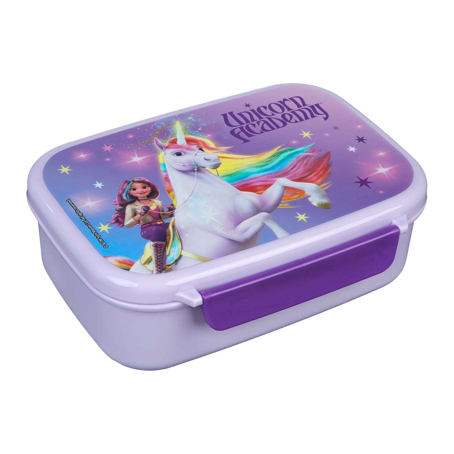 Unterdecke Unicorn Academy Lunchbox mit Snack -Mülleimer