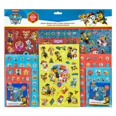 Undercover Super Sticker Set Paw Patrol, 500DLG.