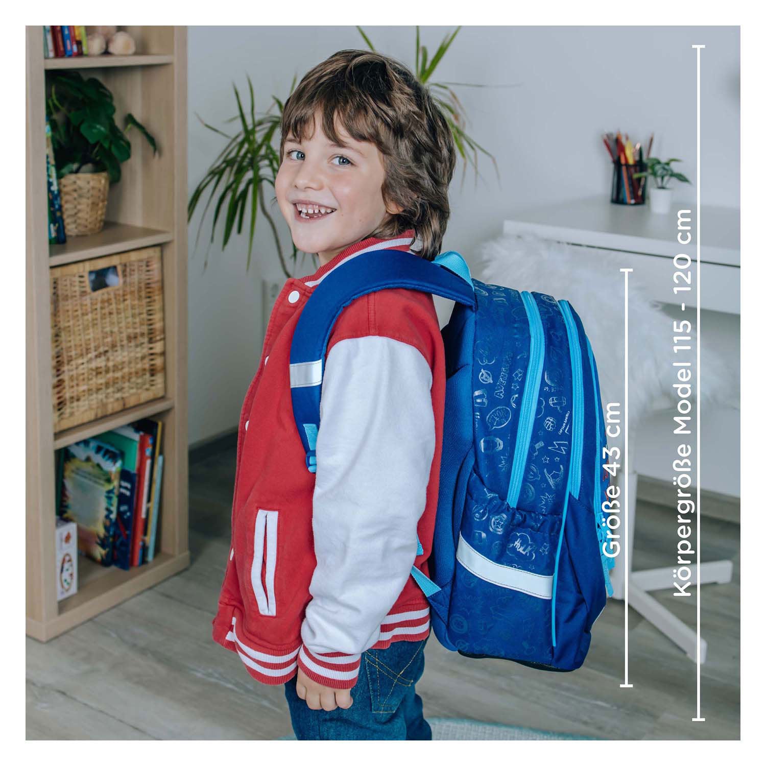 Undercover Ergonomische Schul -Rucksack Captain America