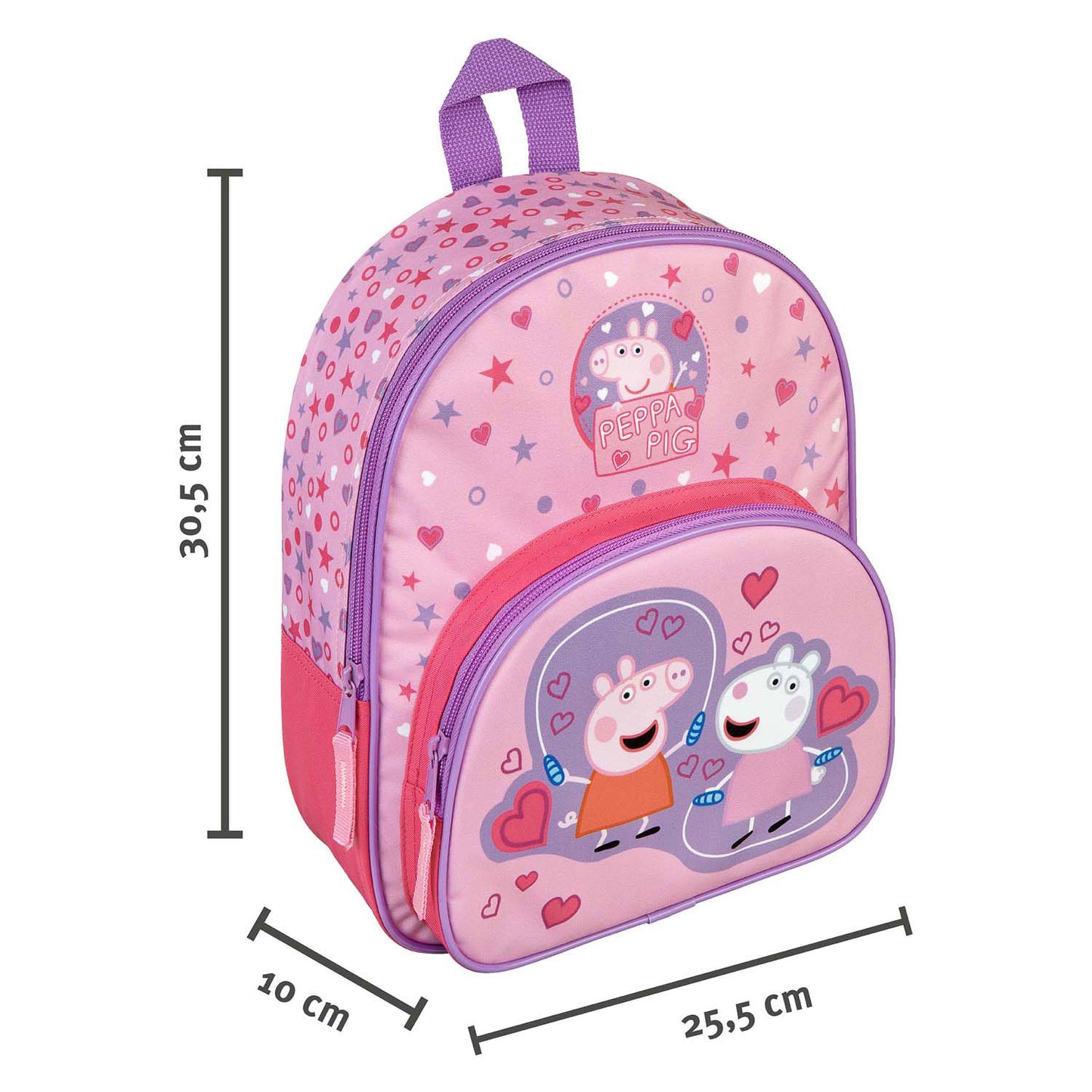 Undercover -Rucksack mit Peppa -Schweine -Fronttasche