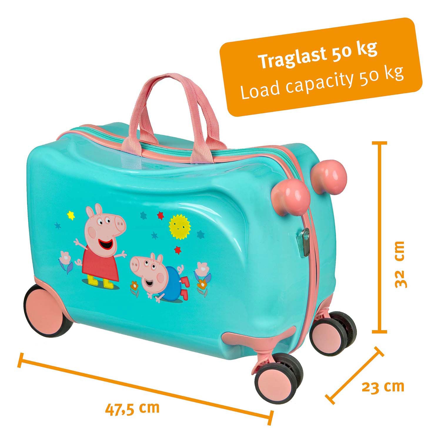 Undercover Trolley Case Fahrt-On Peppa Pig