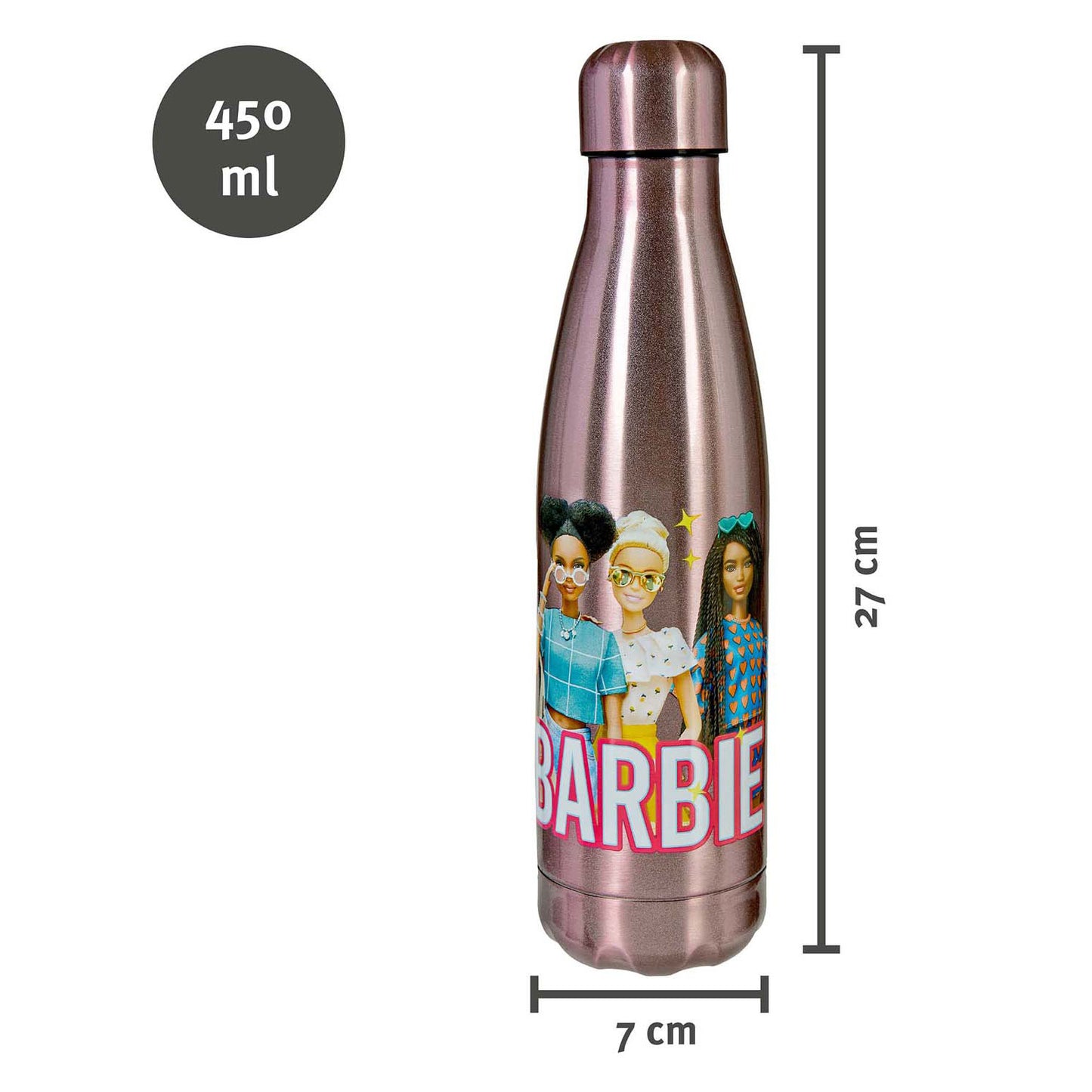 Undercover Barbie Trinkflasche Edelstahl, 450 ml