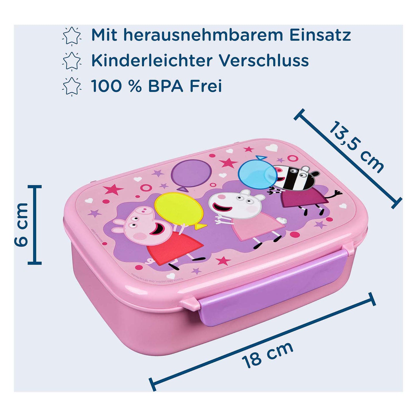 Undercover Peppa Pig Bunchbox mit Snack Tablett