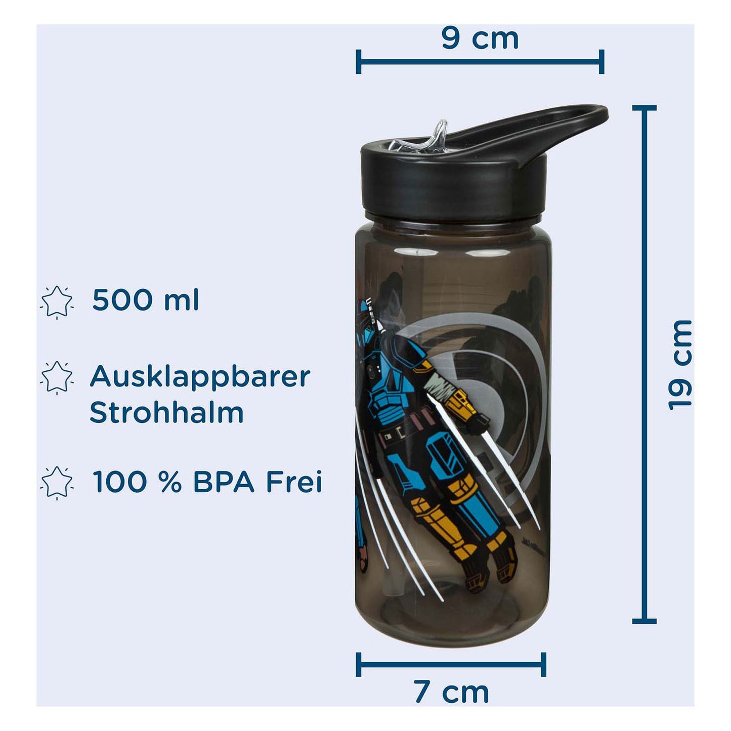 Undercover Areo Trinkflasche Star Wars Mandolorian, 500 ml