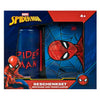 Spiderman setzte die Bruttrommel und Trinkflasche