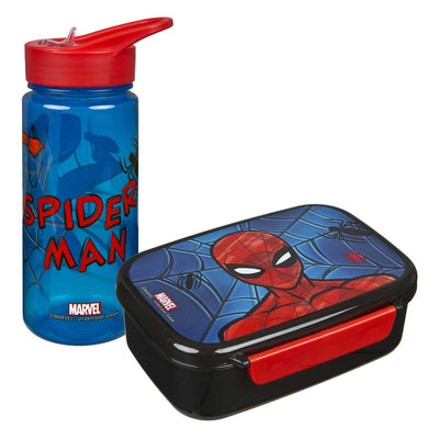 Spiderman setzte die Bruttrommel und Trinkflasche