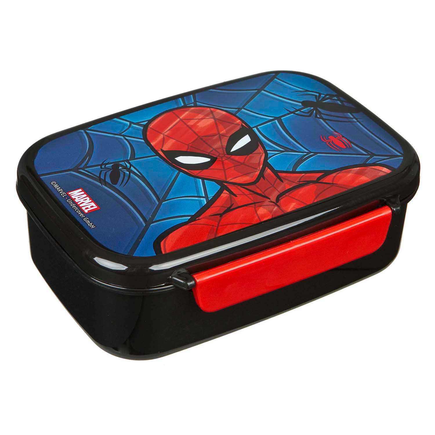 Spiderman setzte die Bruttrommel und Trinkflasche