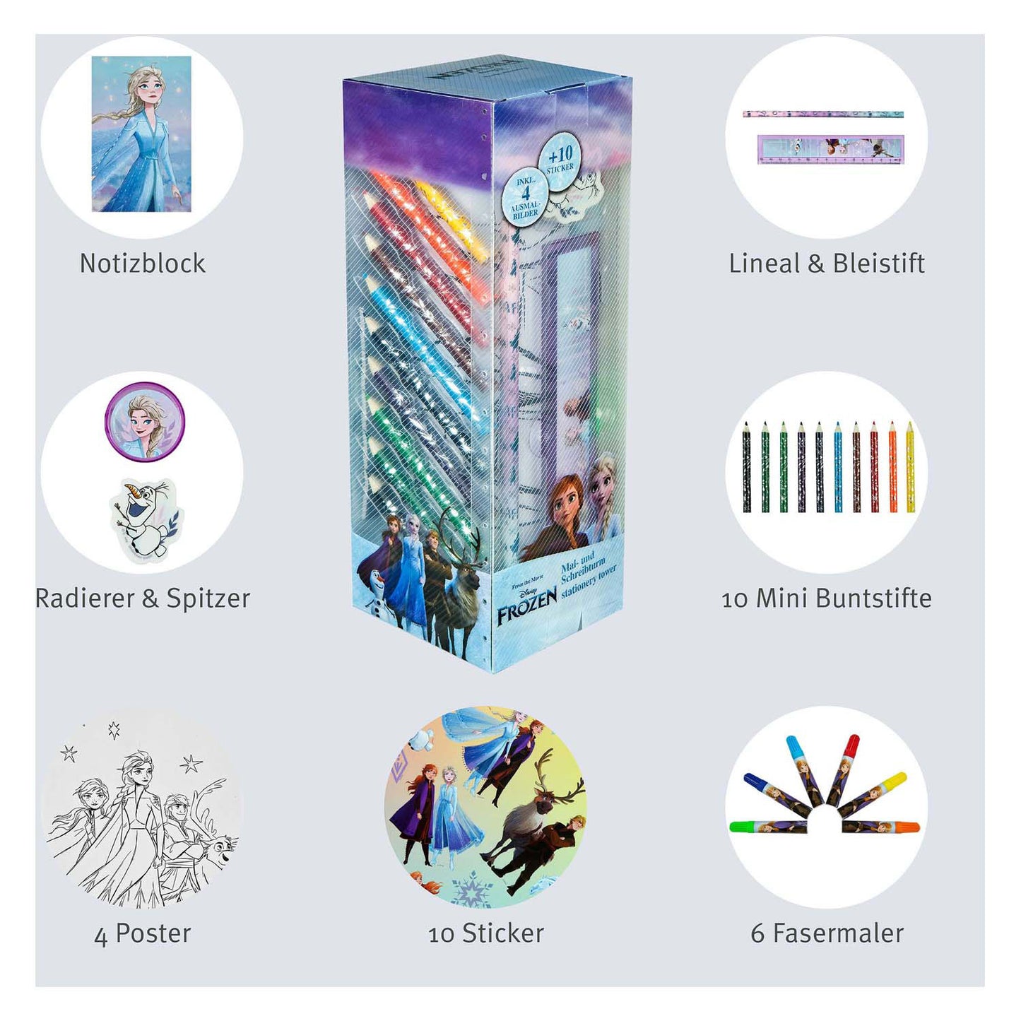 Disney Schreibwarenturm Frozen - 35 Stk.
