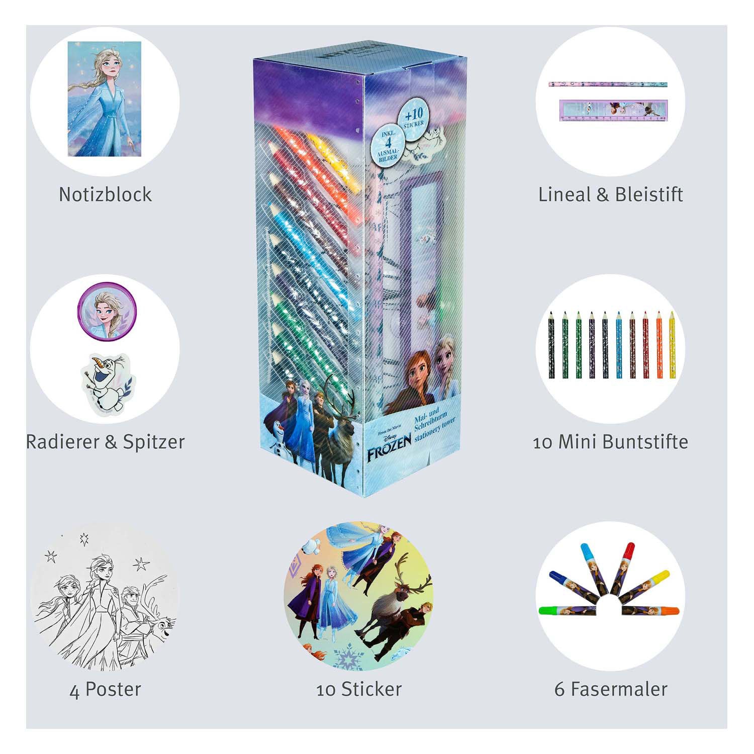 Disney Schreibwarenturm Frozen - 35 Stk.
