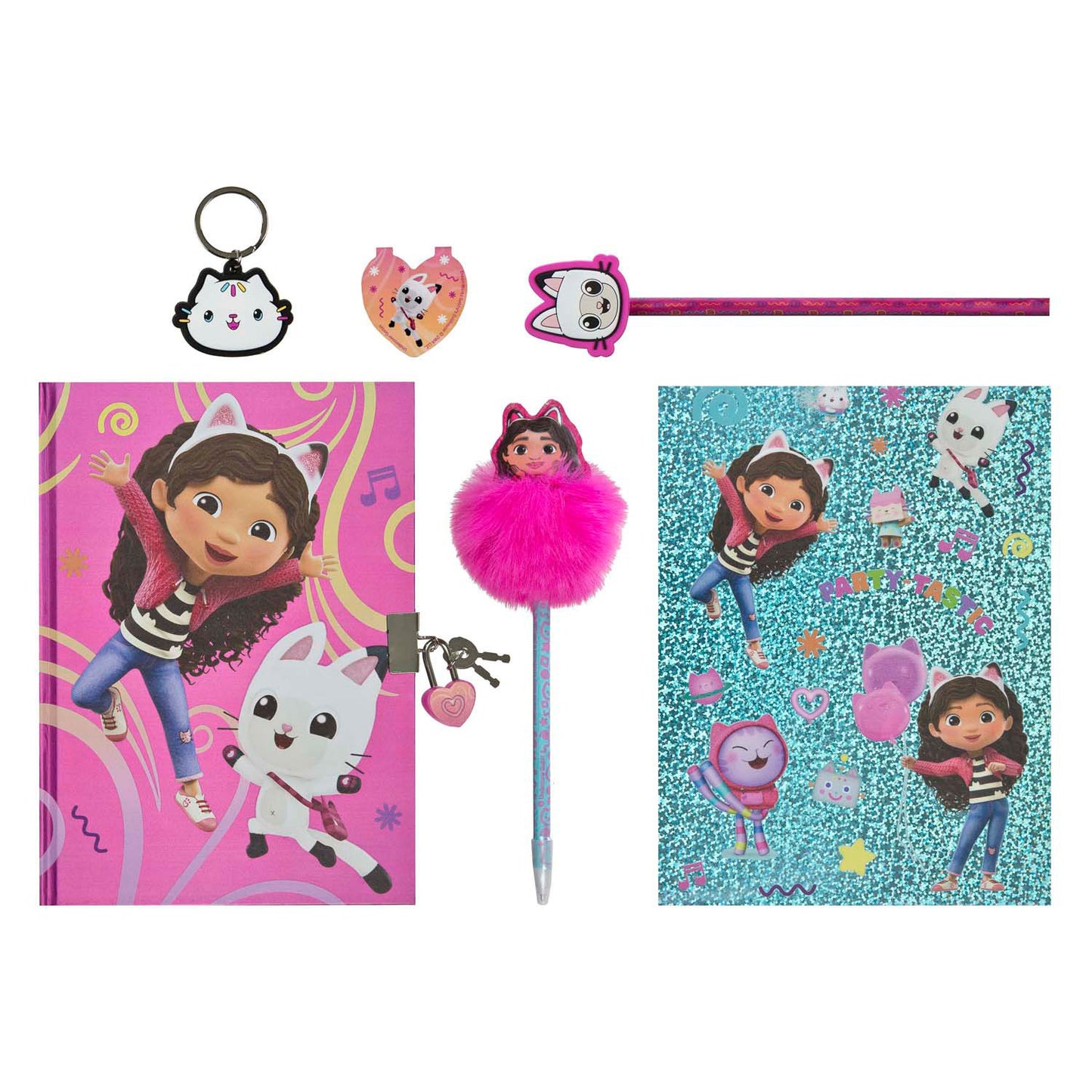 Glitzer-Tagebuch-Set Gabbys Puppenhaus – 6-teilig.