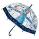 Undercover transparenter Regenschirm eingefroren