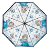Undercover transparenter Regenschirm eingefroren
