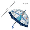 Undercover transparenter Regenschirm eingefroren