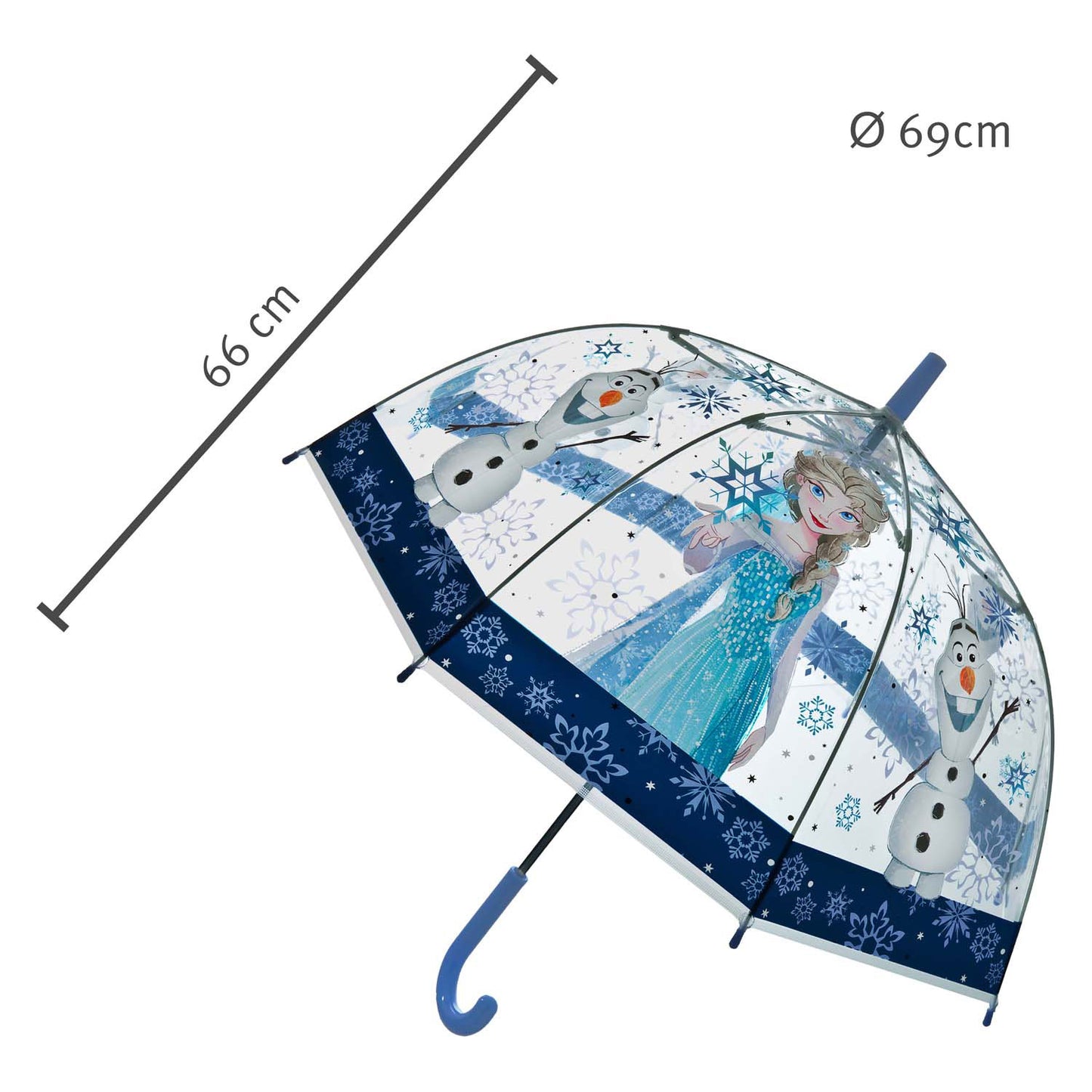 Undercover transparenter Regenschirm eingefroren
