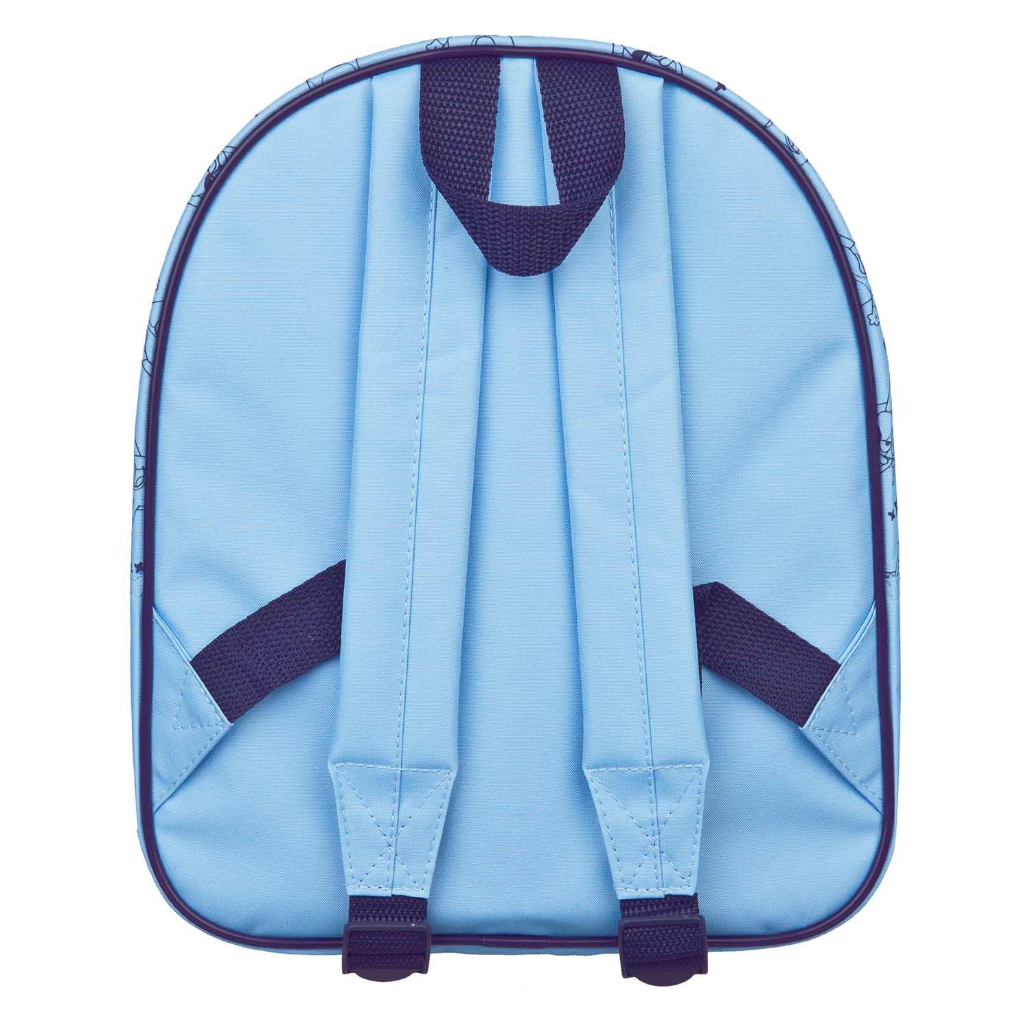 Rucksack mit Vordertasche blau