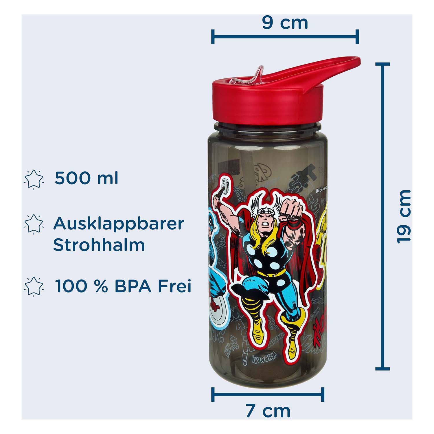 Undercover Aero-Trinkflasche Marvel Avengers – 500 ml