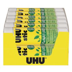 Uhu Klebestift Renature (12 Stück pro Packung) geruchsarm, für Kinder geeignet