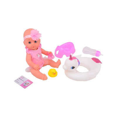 Baby Rose -Trinken und Plaspop, 30 cm mit Accessoires