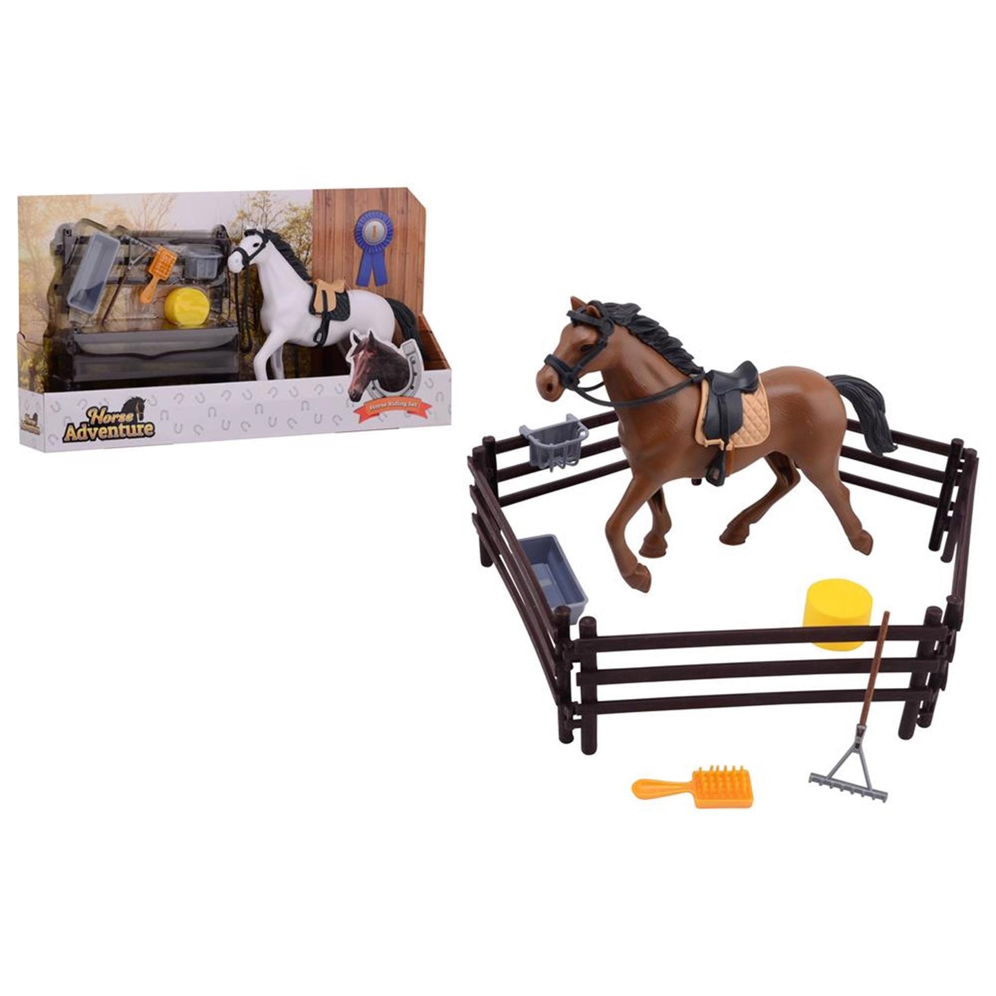 Johntoy John Spielzeugpferde-Set mit Zubehör